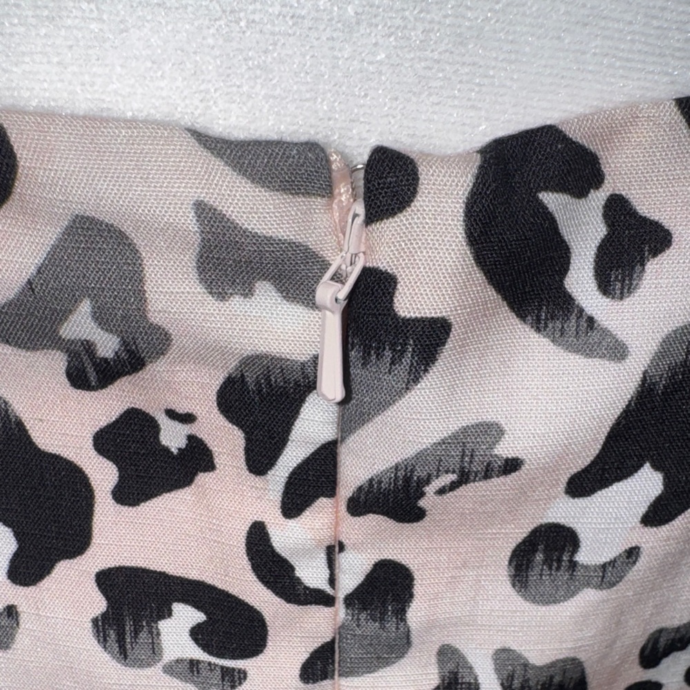 NWT Hutch Linen Pink Black Animal Cheetah Print Sleeveless Midi Dress - Picture 7 of 8